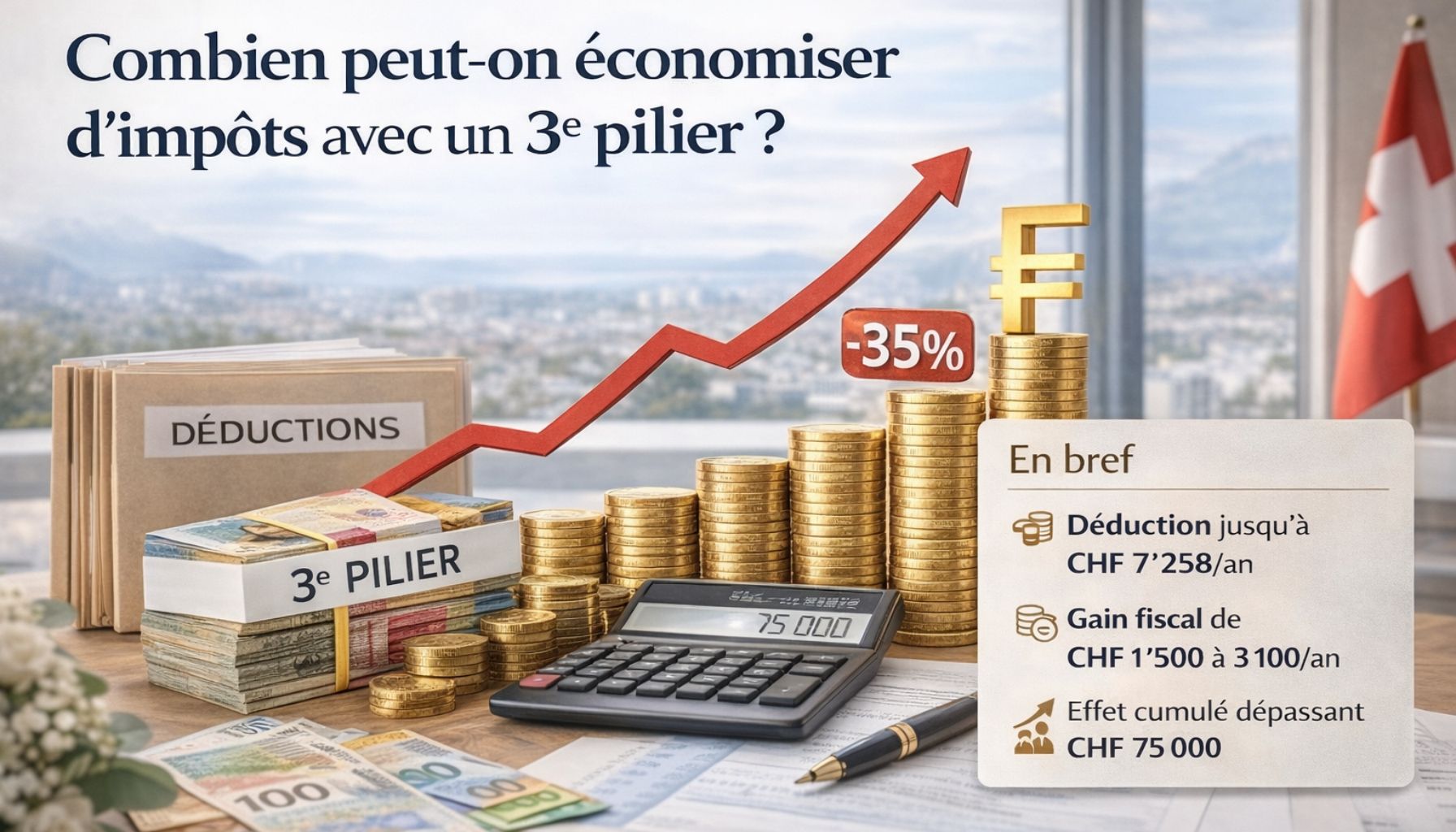Combien peut-on économiser d'impôts avec un 3e pilier ?