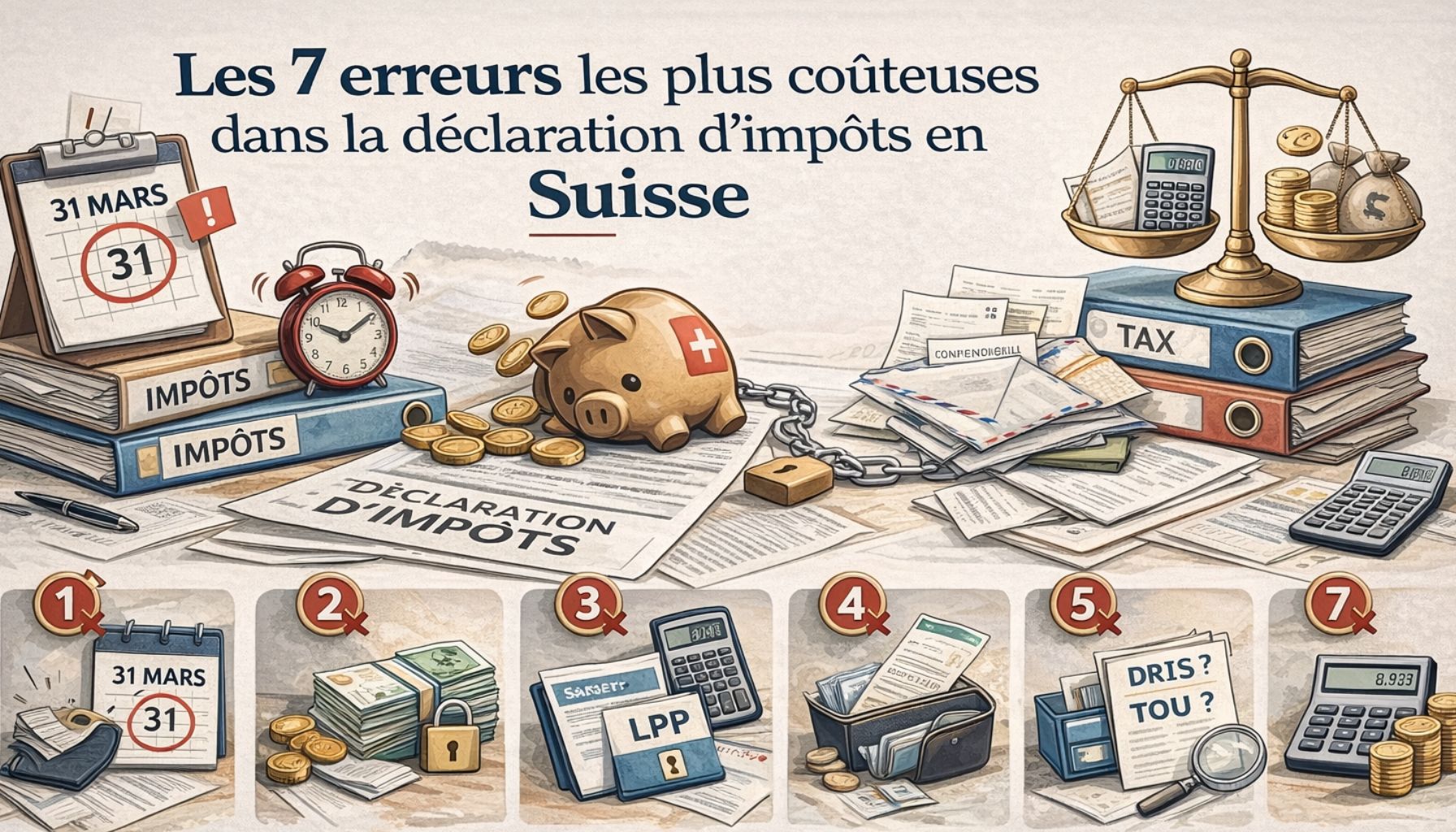 Quelles sont les 7 erreurs les plus coûteuses dans la déclaration d'impôts ?