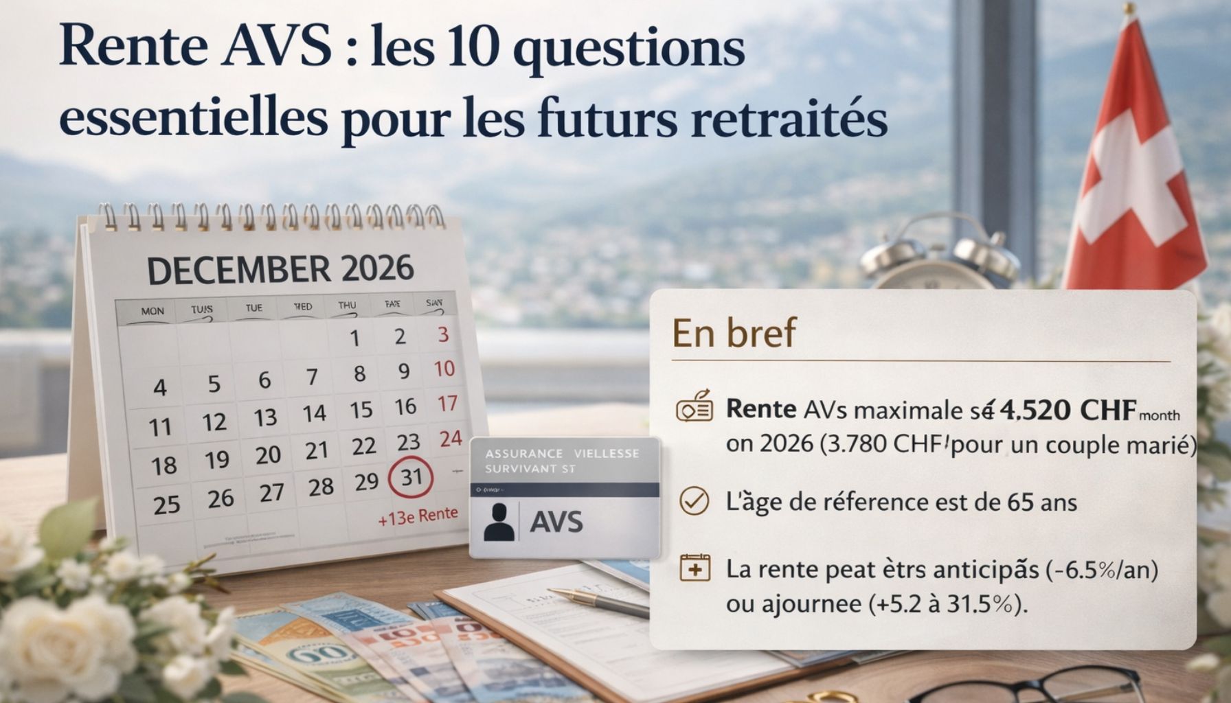 Quelles sont les 10 questions essentielles sur la rente AVS ?