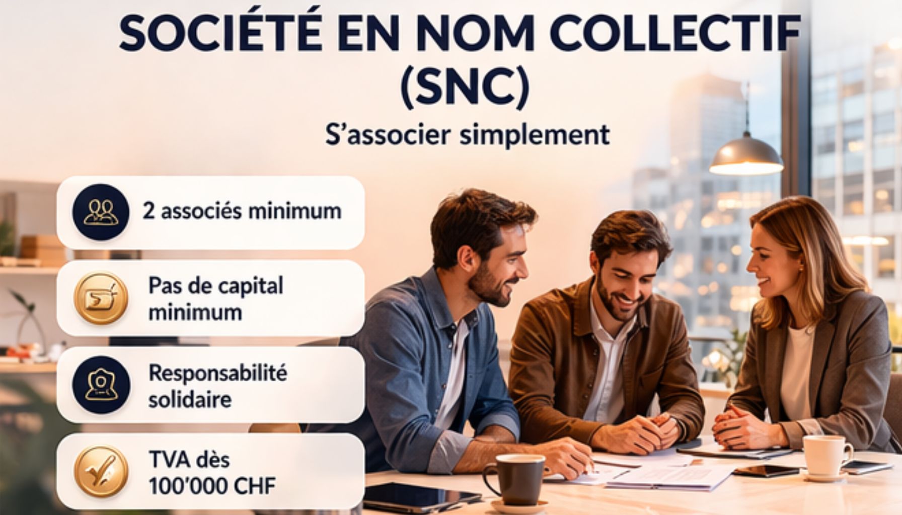 Comment créer une société en nom collectif (SNC) en Suisse ?
